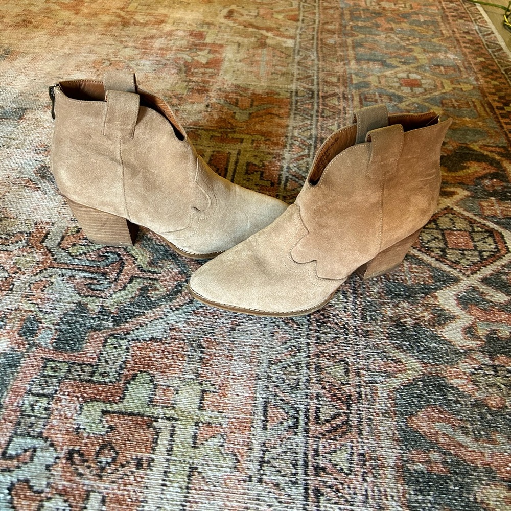 Tan Western Booties from Beast Fashion
